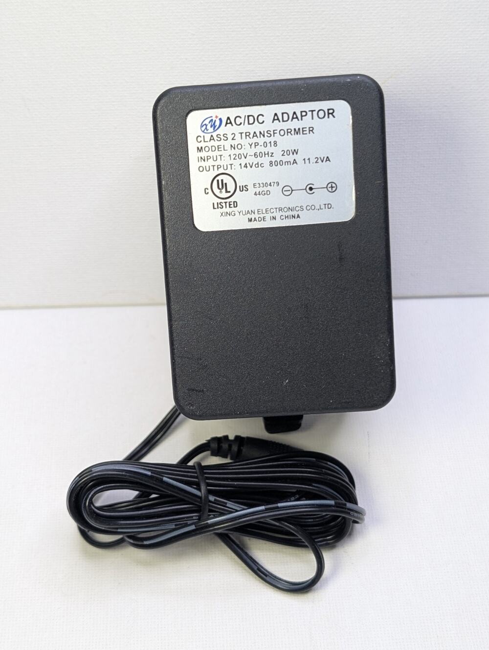 Xing Yuan YP-018 AC DC Adapter 14V 800mA Center Positive Transformer Supply